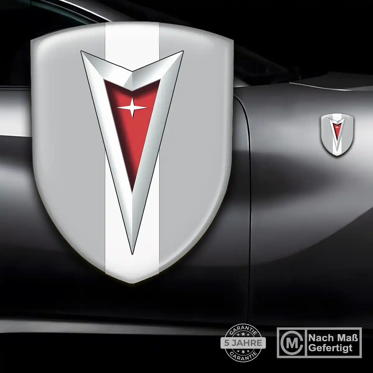 Pontiac 3D Gel Aufkleber Silikon Auto Stilvolles Design