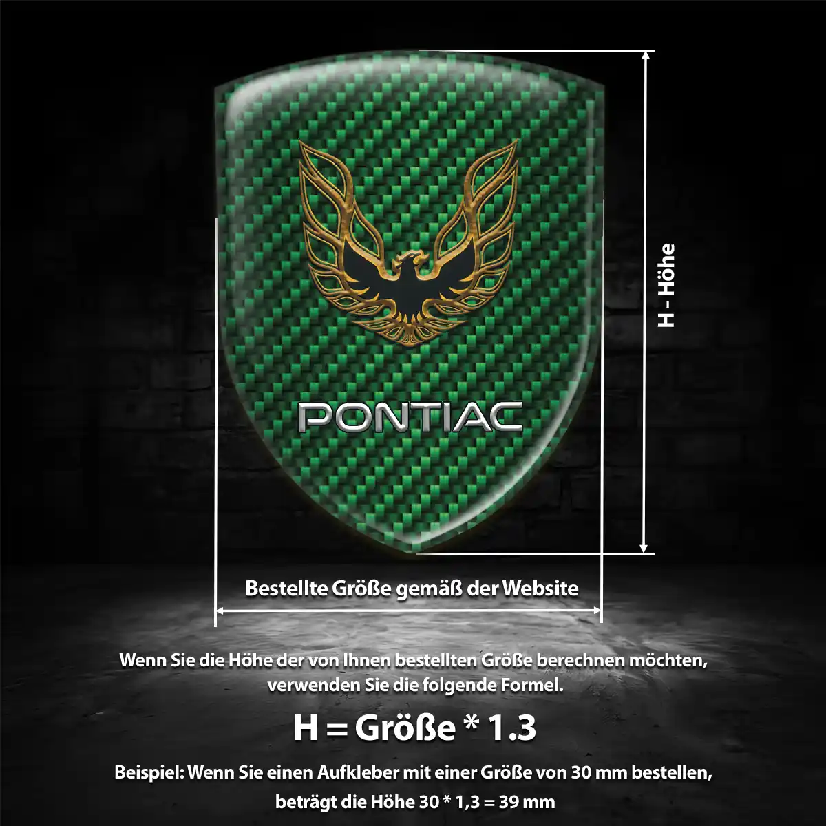 Pontiac 3D Gel Aufkleber Silikon Hohe Qualität