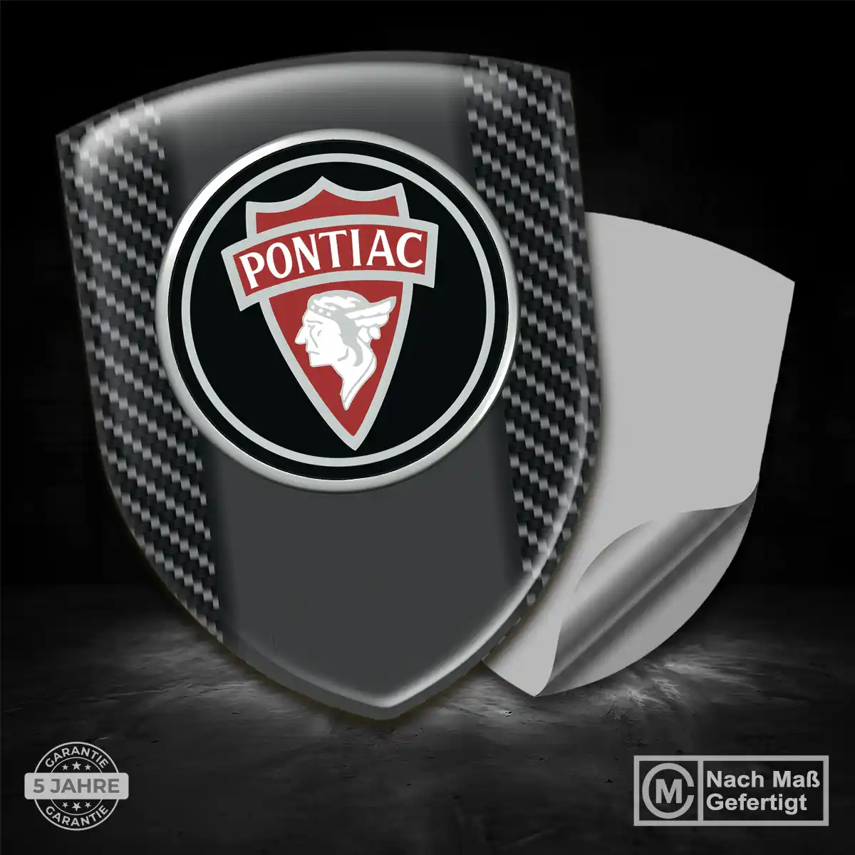 Pontiac 3D Gel Aufkleber Silikon Premium-Edition