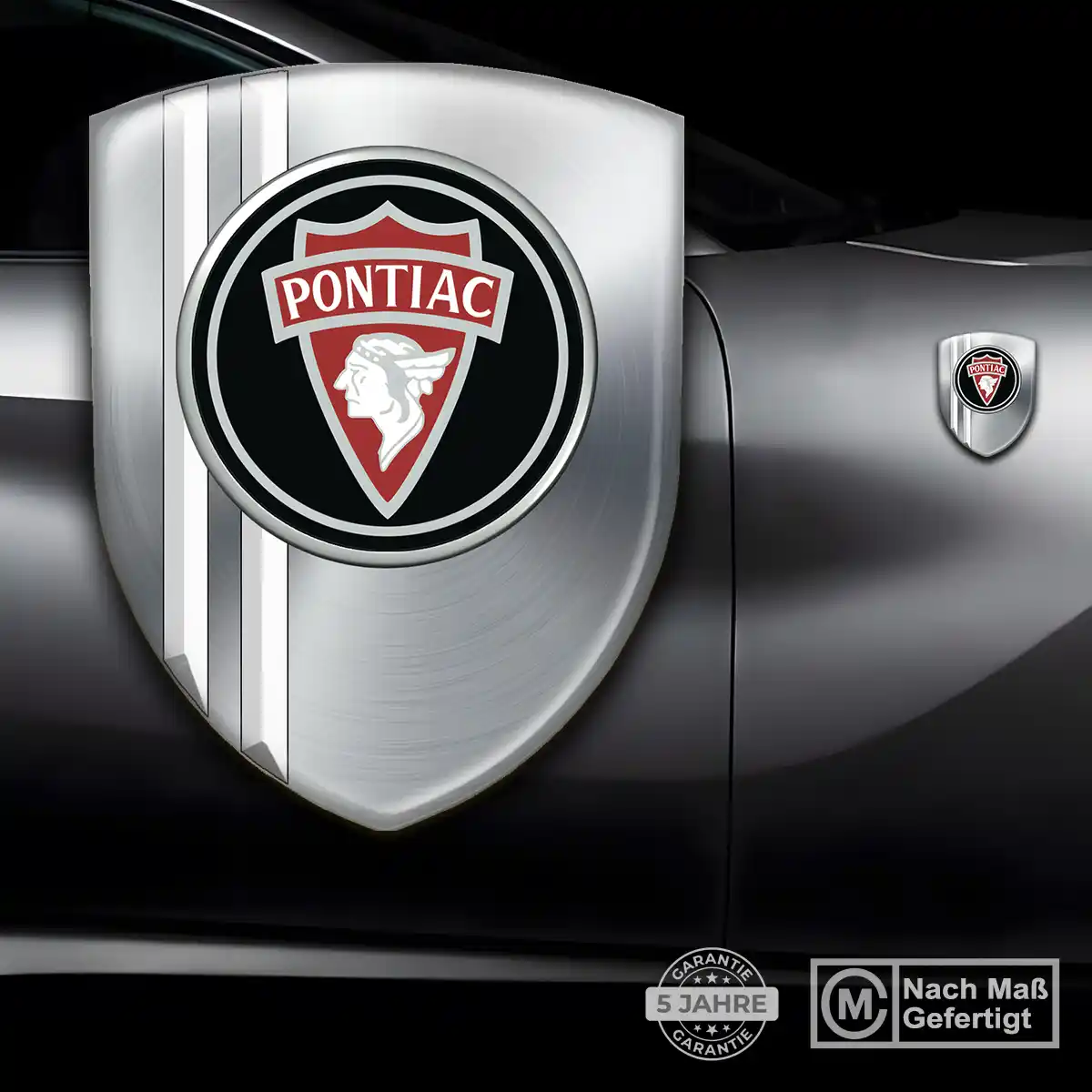 Pontiac 3D Gel Aufkleber Silikon Stilvolles Design