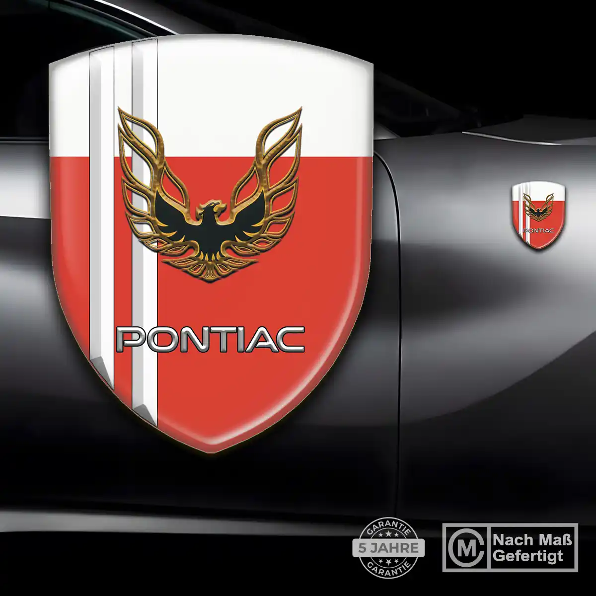 Pontiac 3D Gel Aufkleber Wappen Auto Stilvolles Design