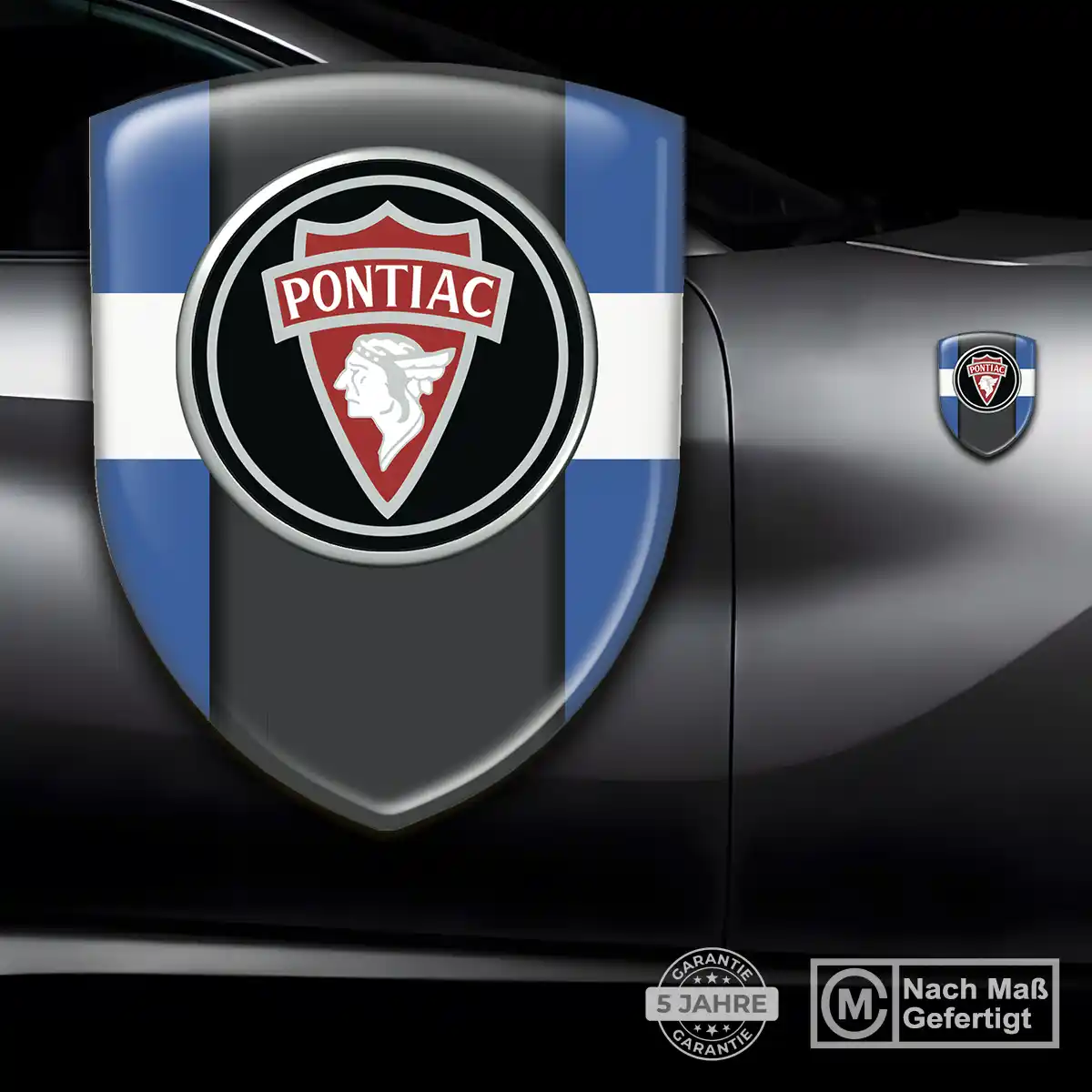 Pontiac 3D Gel Aufkleber Wappen Premium-Edition
