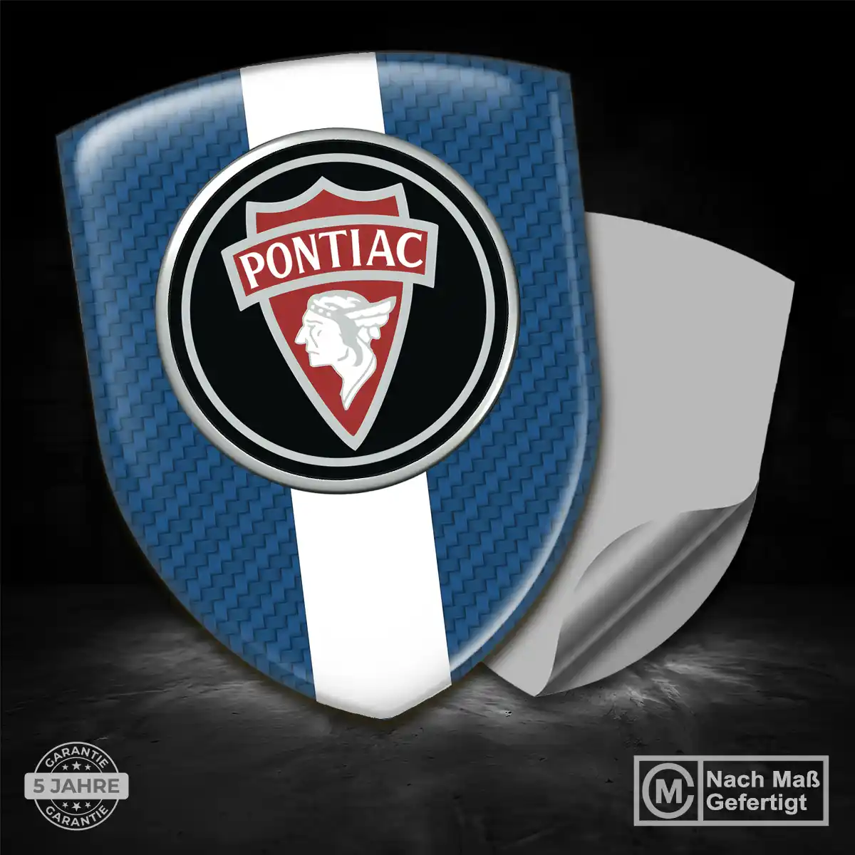 Pontiac 3D Gel Aufkleber Wappen Stilvolles Design