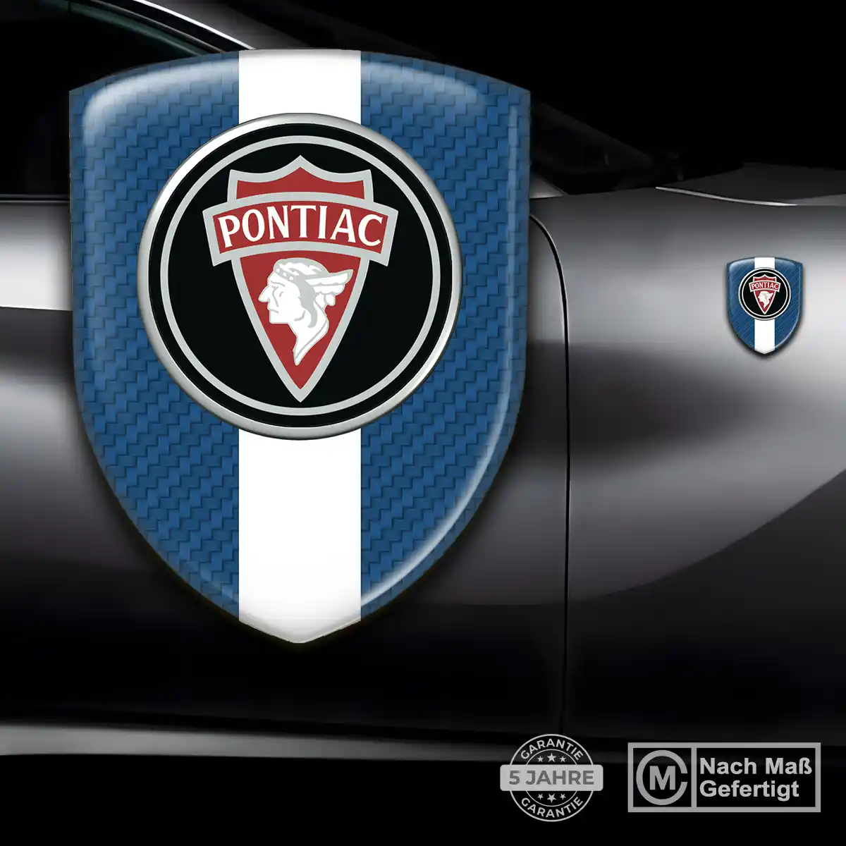 Pontiac 3D Gel Aufkleber Wappen Stilvolles Design