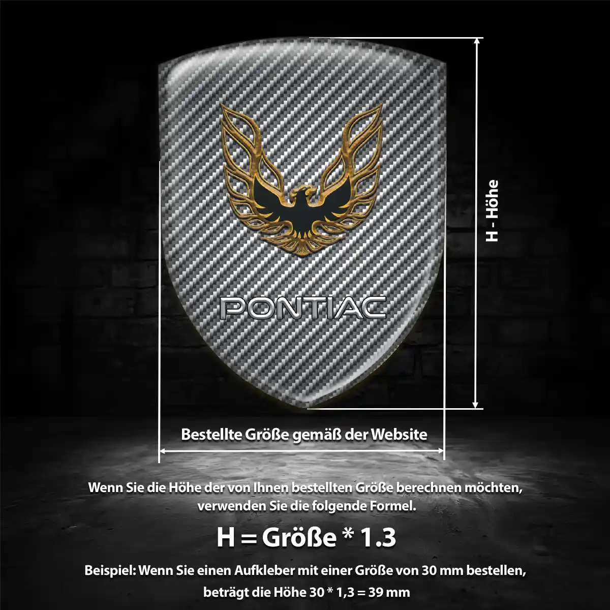 Pontiac Aufkleber 3D Gel Emblem Auto Hohe Qualität