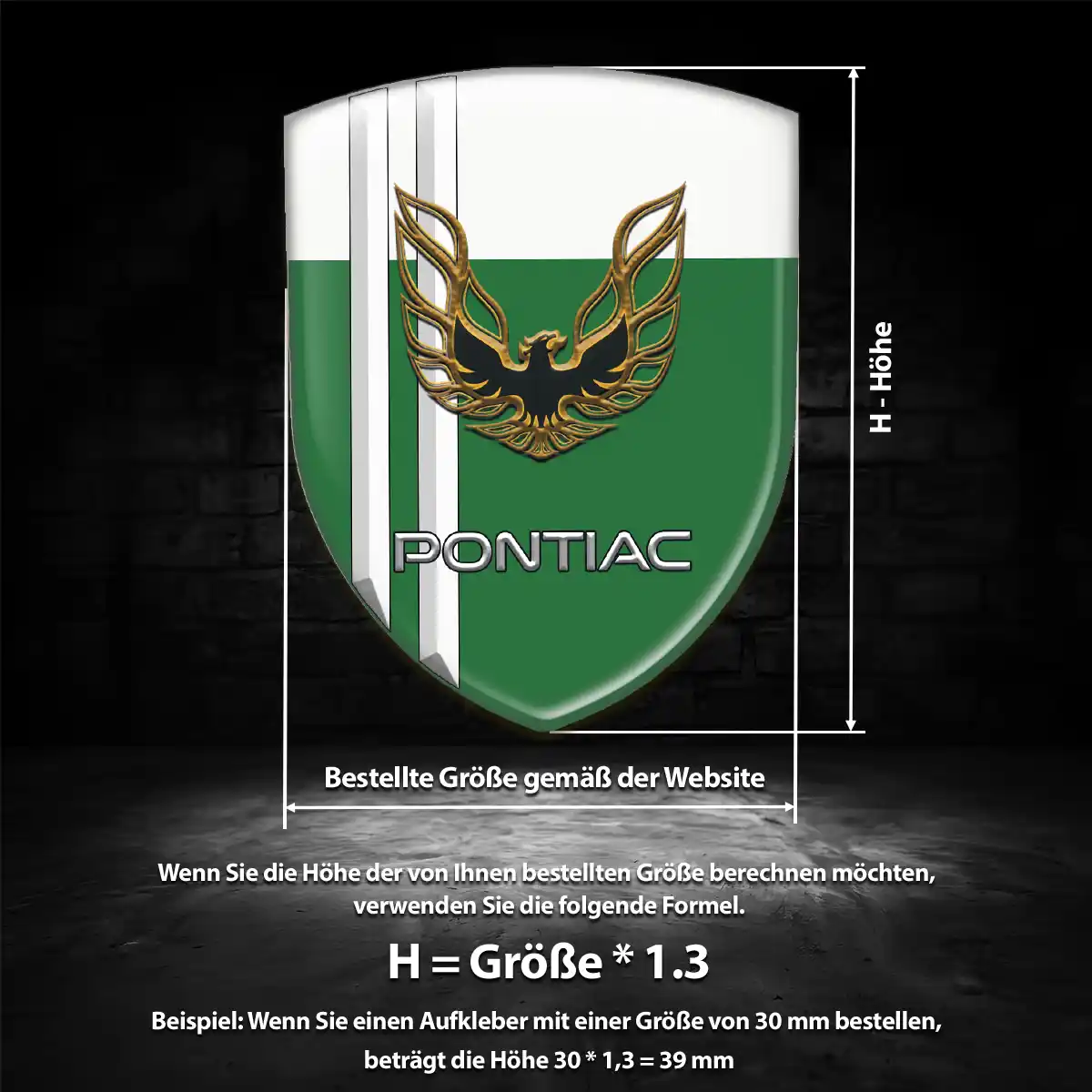 Pontiac Aufkleber 3D Gel Emblem Hohe Qualität