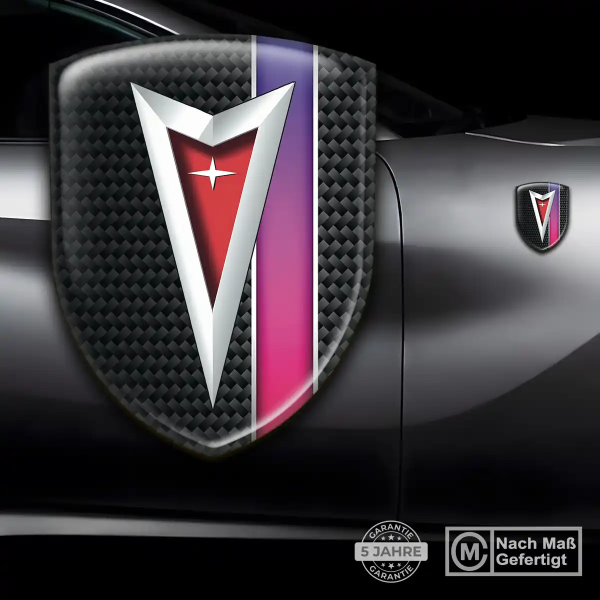Pontiac Aufkleber 3D Gel Emblem Stilvolles Design