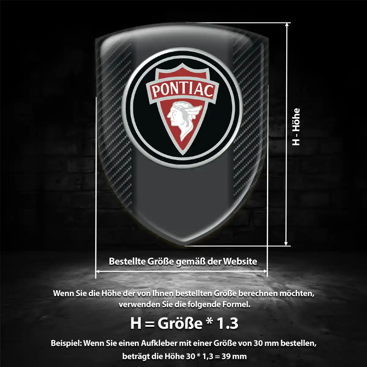 Pontiac Aufkleber 3D Gel Embleme Auto Hohe Qualität