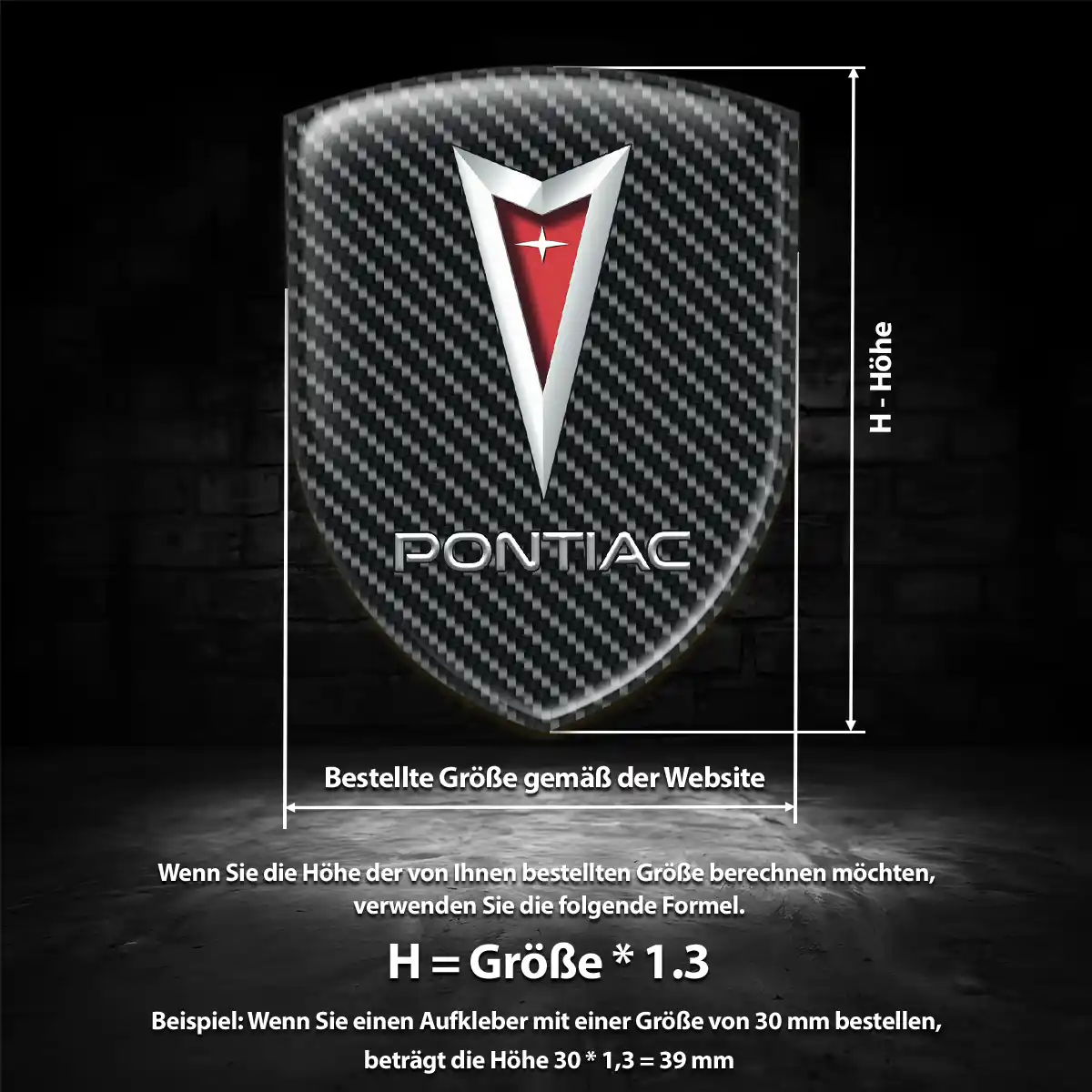 Pontiac Aufkleber 3D Gel Embleme Auto Stilvolles Design