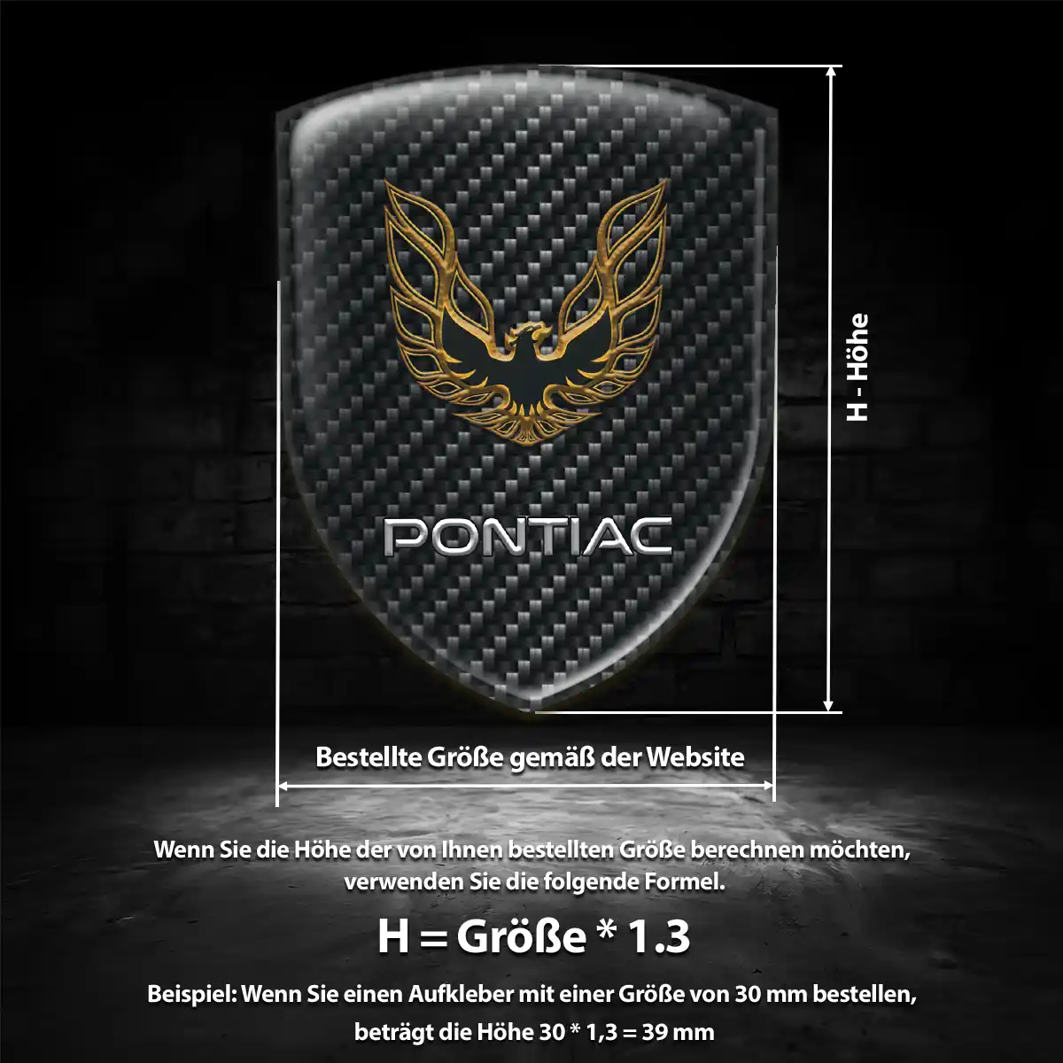 Pontiac Aufkleber 3D Gel Embleme Hohe Qualität