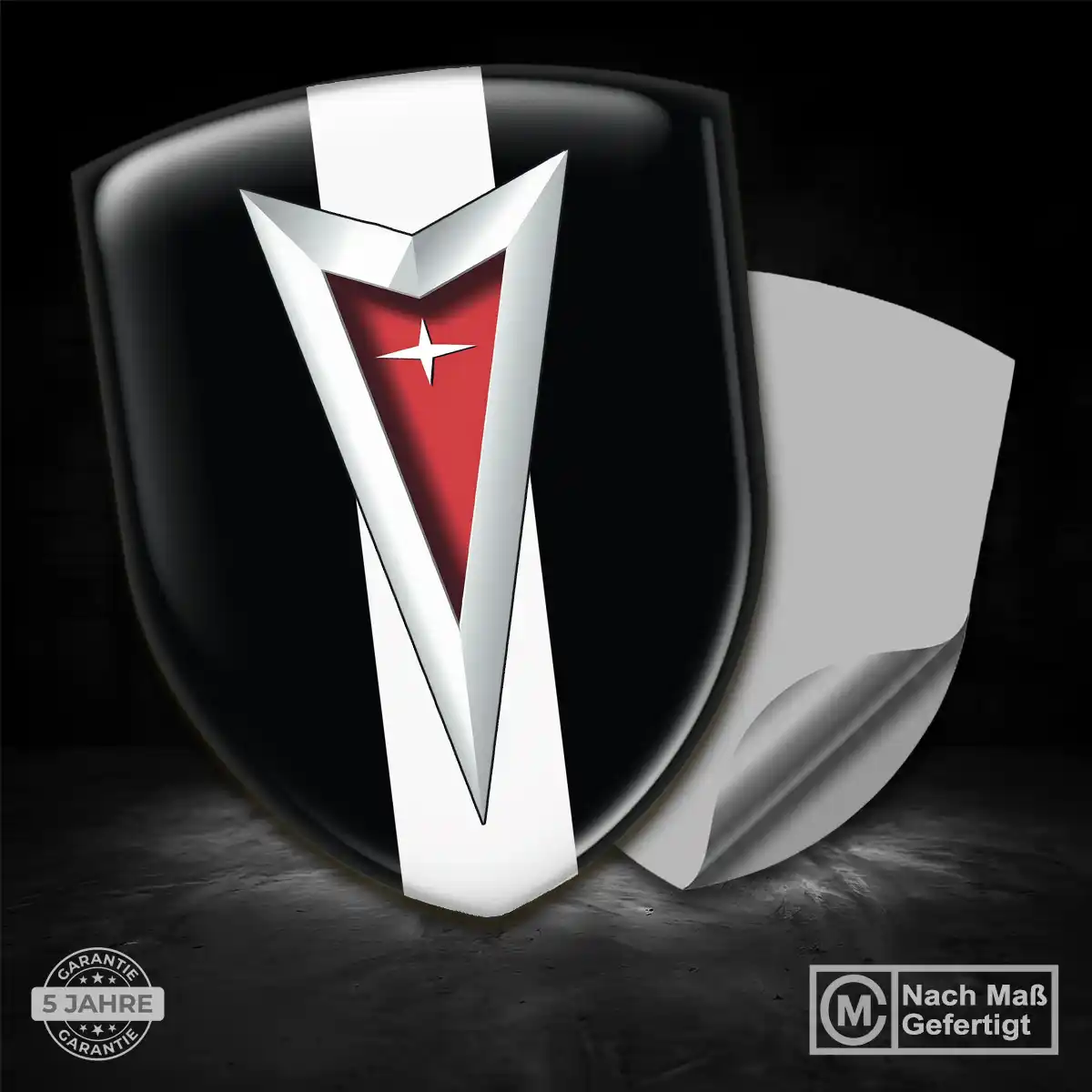 Pontiac Aufkleber 3D Gel Silikon Premium-Edition