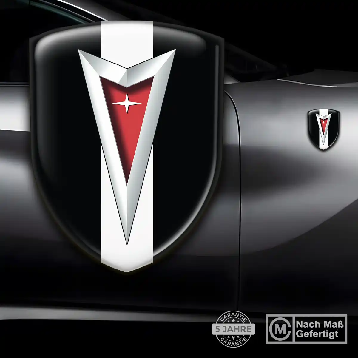 Pontiac Aufkleber 3D Gel Silikon Premium-Edition