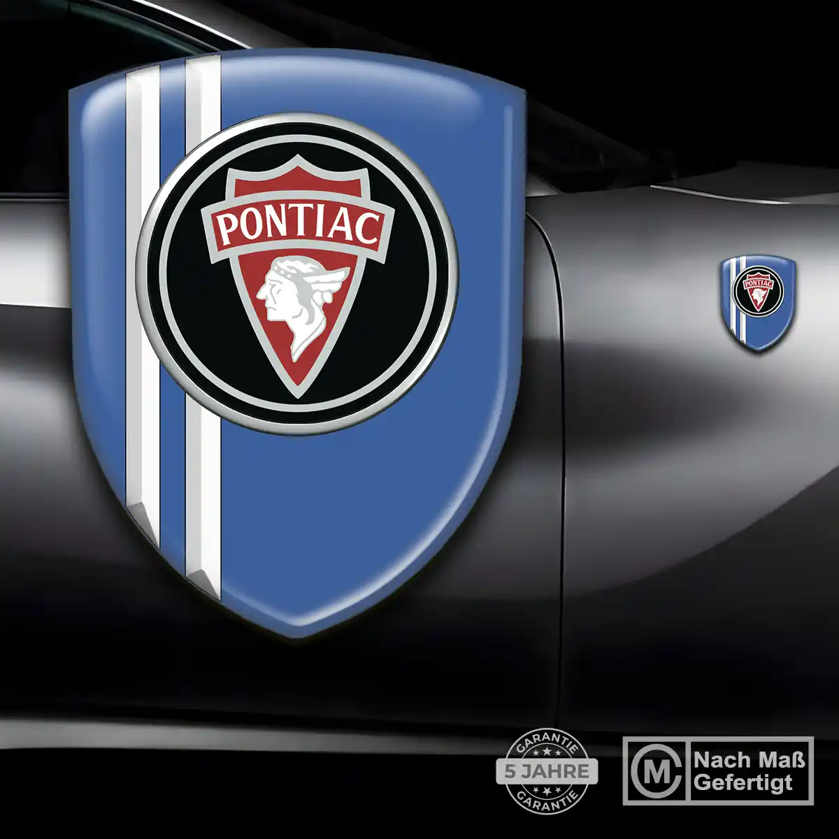 Pontiac Aufkleber 3D Gel Wappen Auto Stilvolles Design