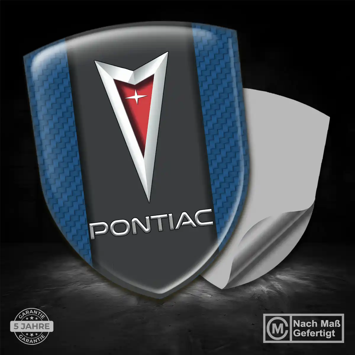 Pontiac Aufkleber 3D Gel Wappen Premium-Edition