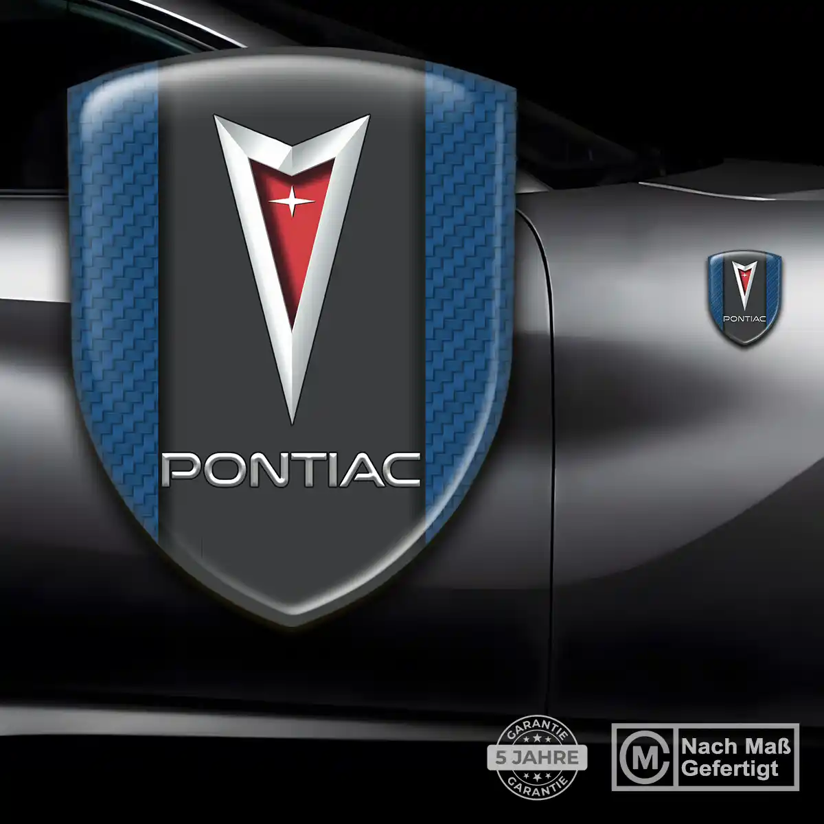 Pontiac Aufkleber 3D Gel Wappen Premium-Edition