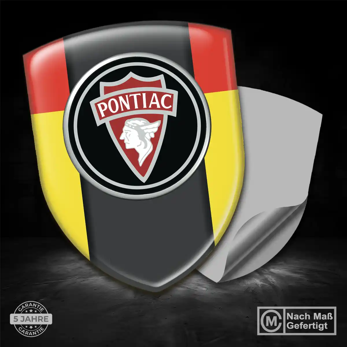 Pontiac Aufkleber 3D Gel Wappen Stilvolles Design