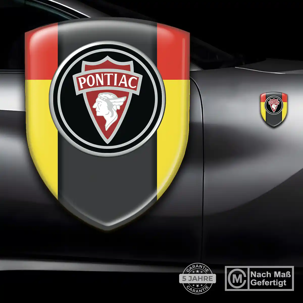 Pontiac Aufkleber 3D Gel Wappen Stilvolles Design