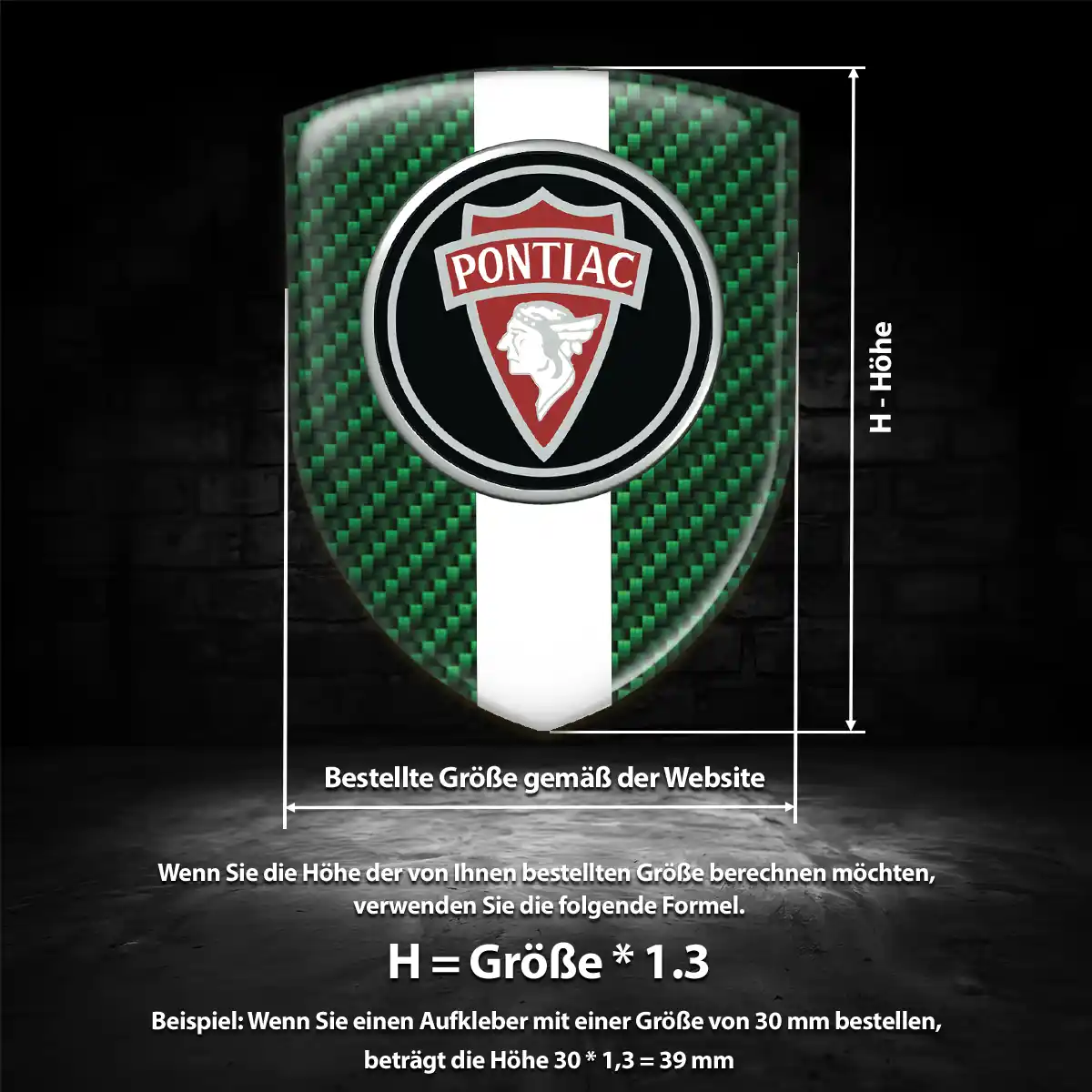 Pontiac Aufkleber Emblem Hohe Qualität