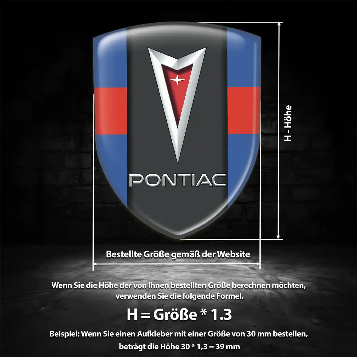 Pontiac Aufkleber Emblem Wappen Auto Hohe Qualität