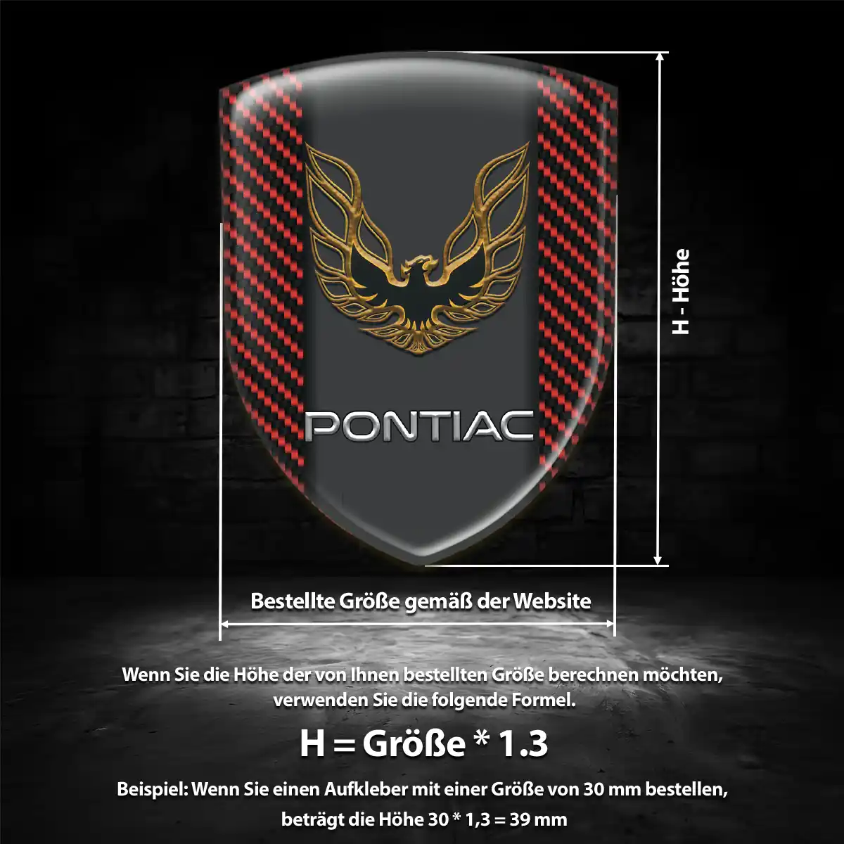 Pontiac Aufkleber Emblem Wappen Auto Stilvolles Design
