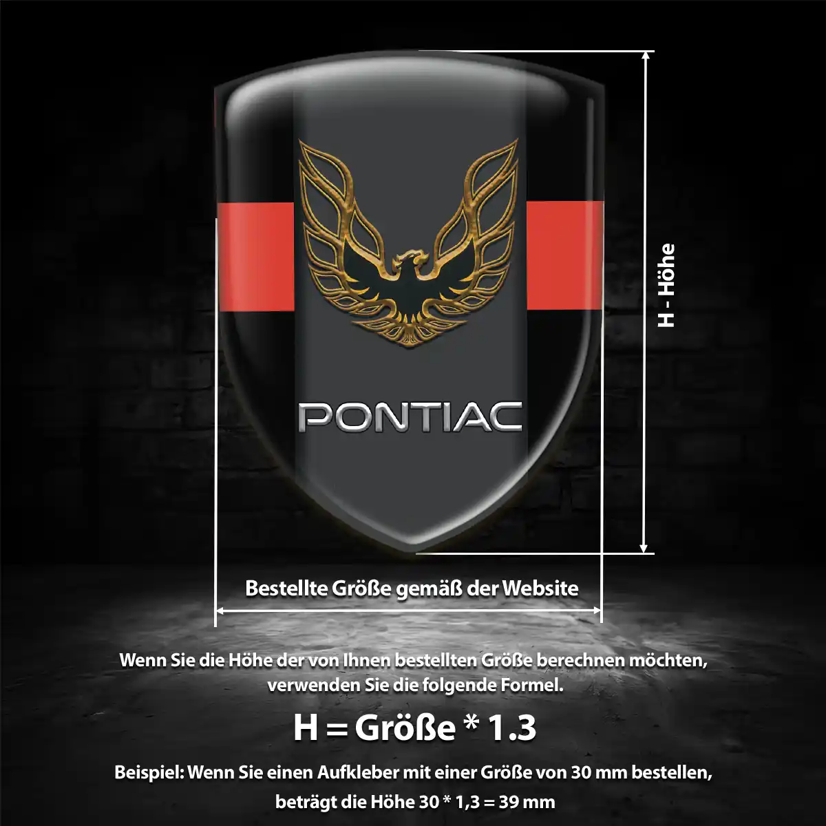 Pontiac Aufkleber Emblem Wappen Stilvolles Design