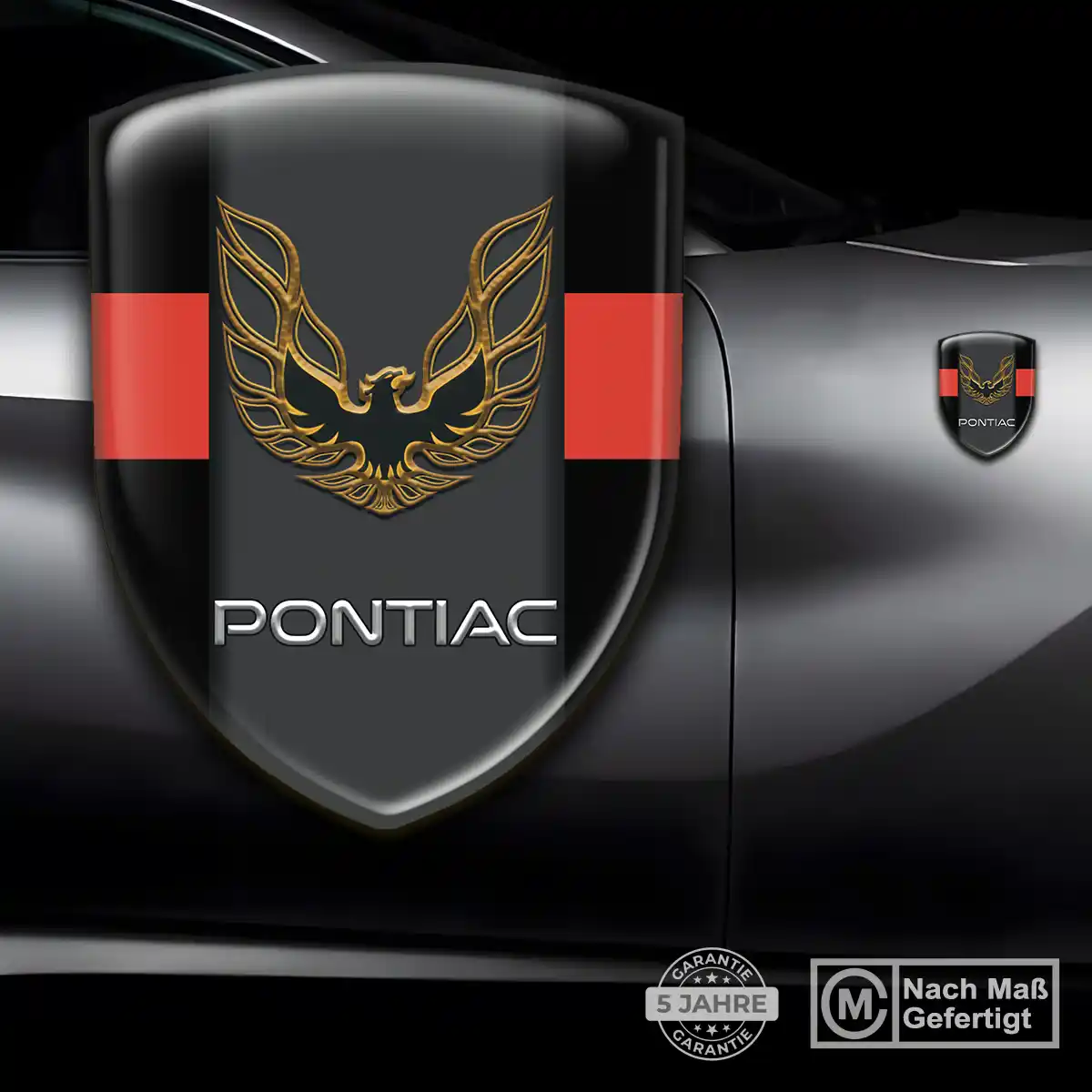 Pontiac Aufkleber Emblem Wappen Stilvolles Design