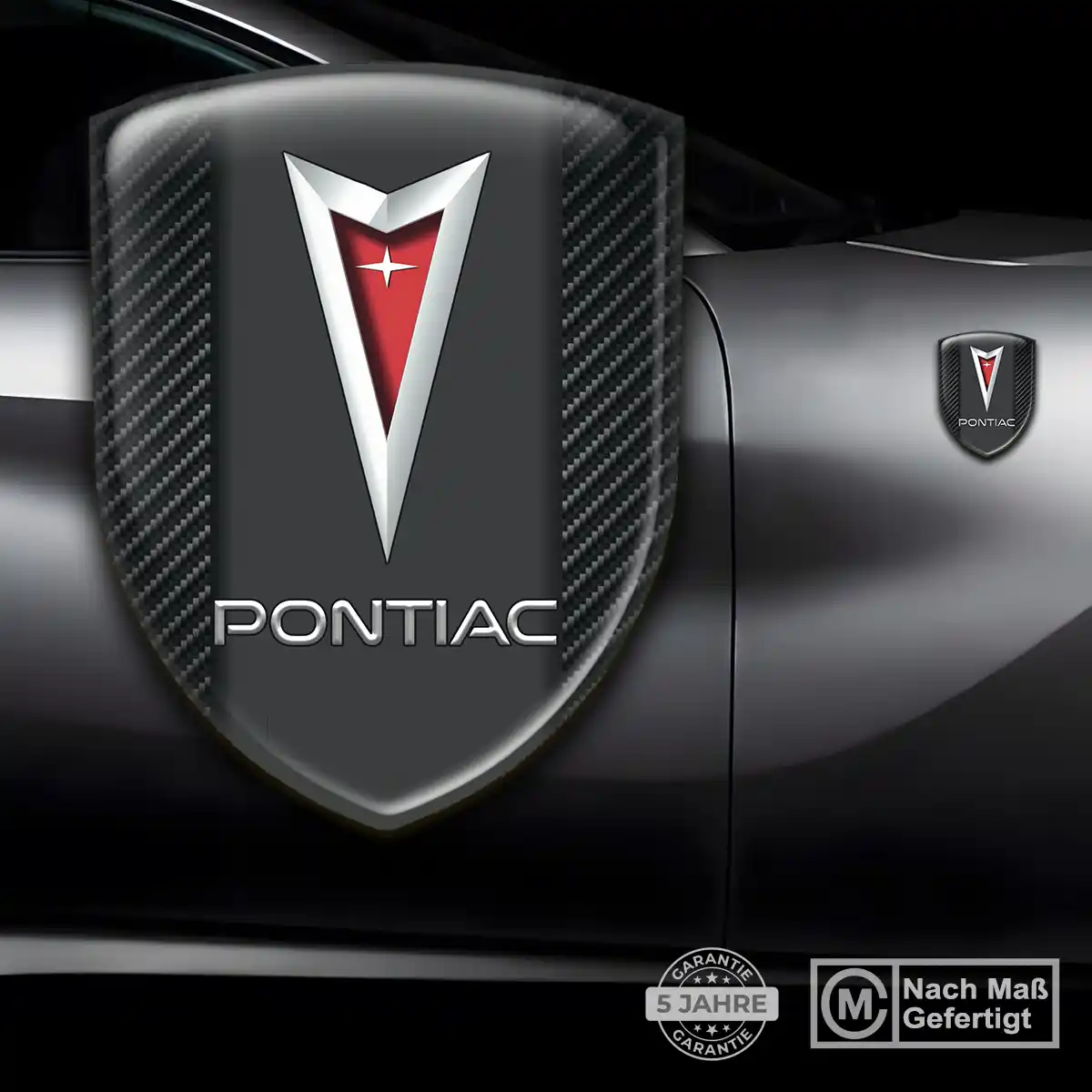 Pontiac Aufkleber Embleme Silikon Premium-Edition