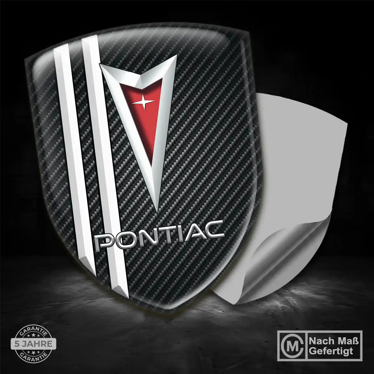 Pontiac Aufkleber Silikon Embleme Auto Hohe Qualität