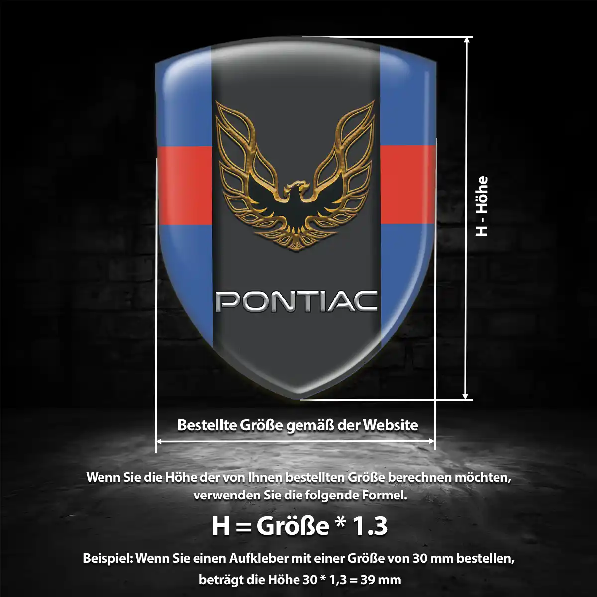 Pontiac Aufkleber Stilvolles Design