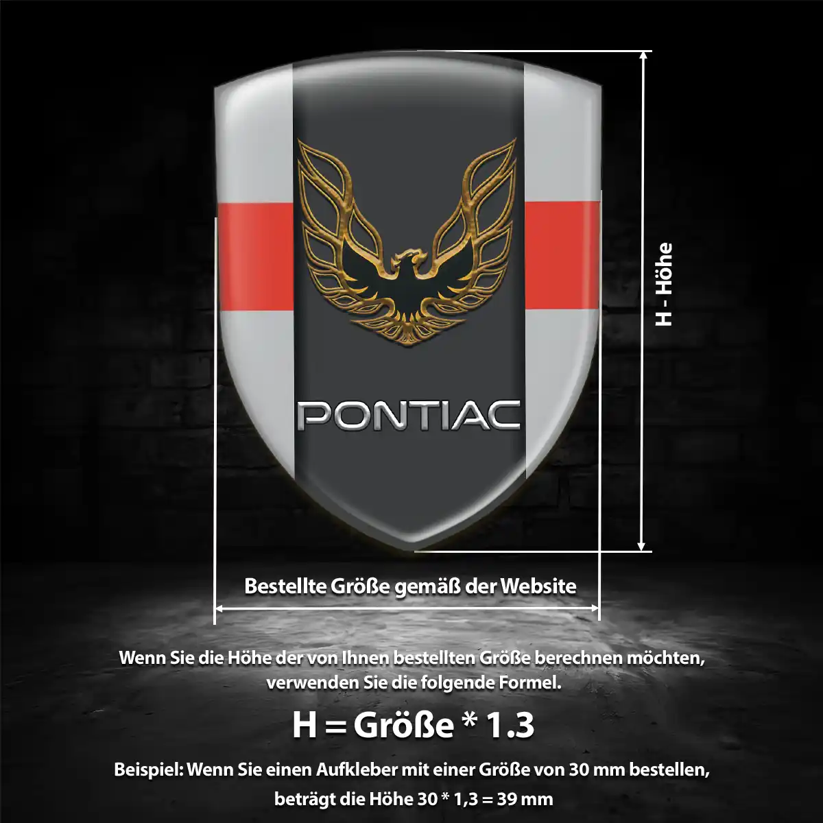 Pontiac Aufkleber Wappen Emblem Auto Stilvolles Design