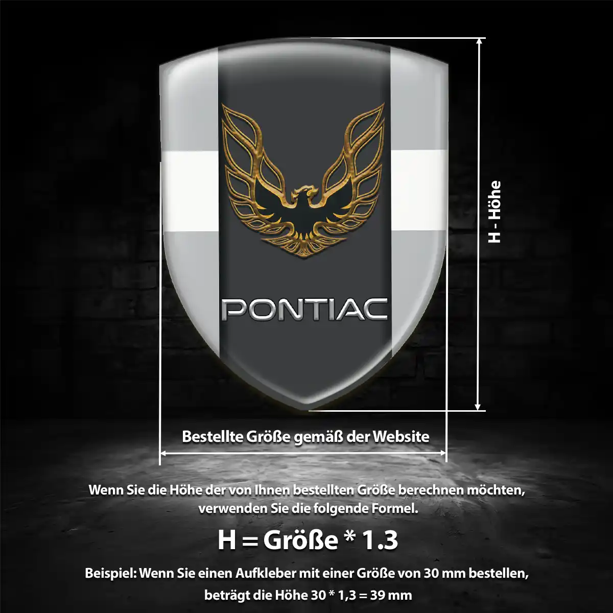 Pontiac Aufkleber Wappen Emblem Hohe Qualität