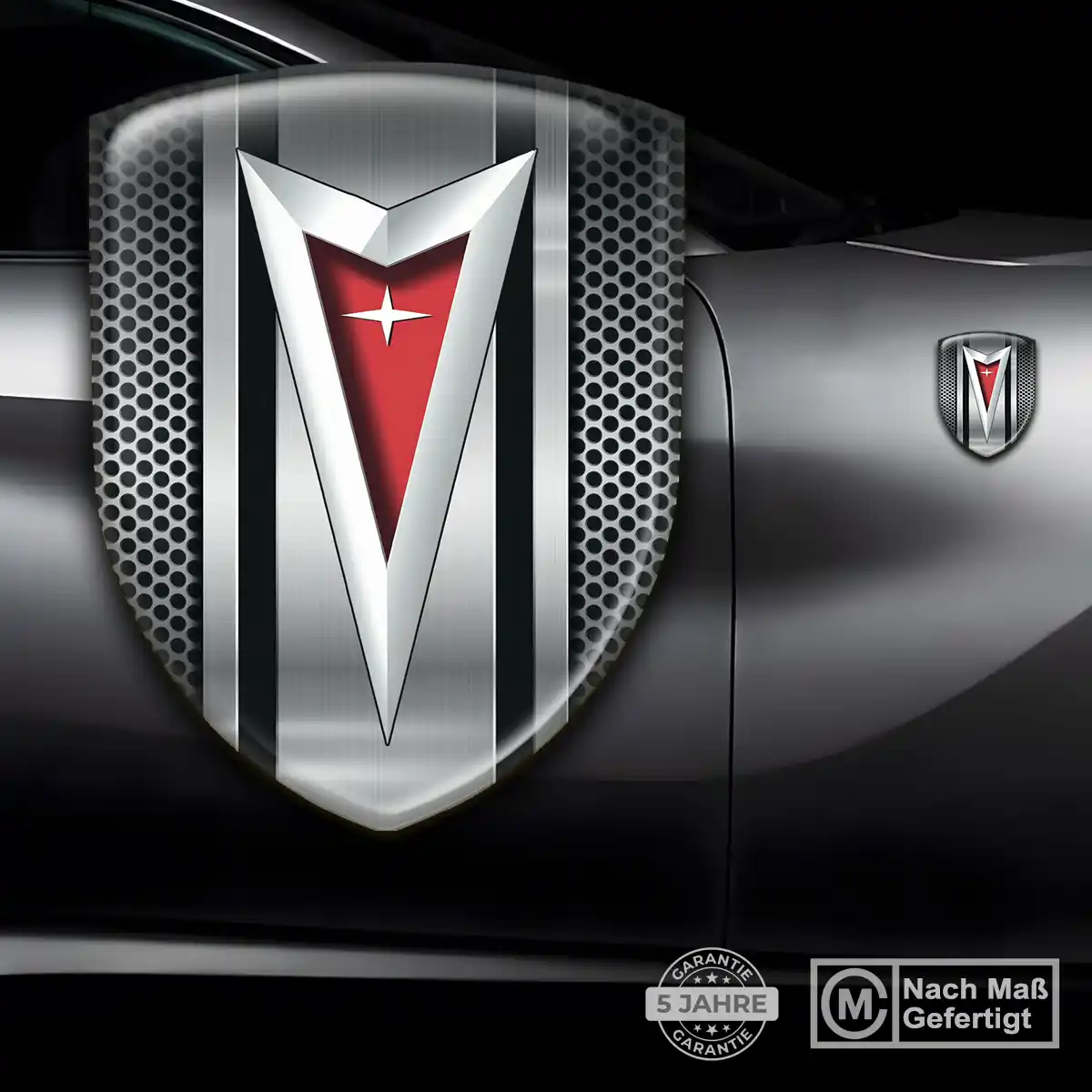 Pontiac Aufkleber Wappen Stilvolles Design
