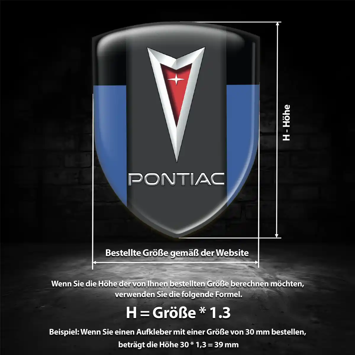 Pontiac Emblem Aufkleber Auto Stilvolles Design