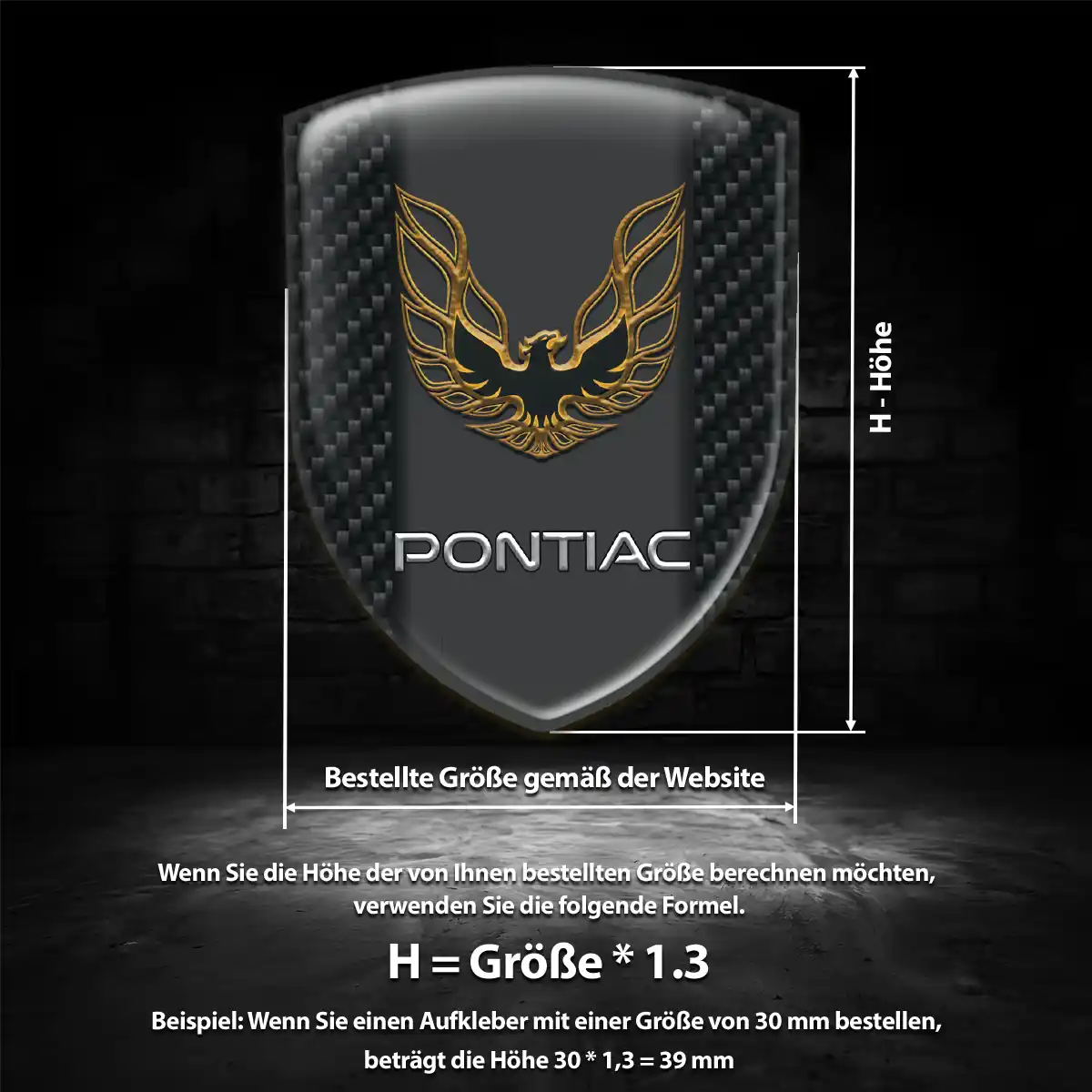 Pontiac Emblem Aufkleber Hohe Qualität