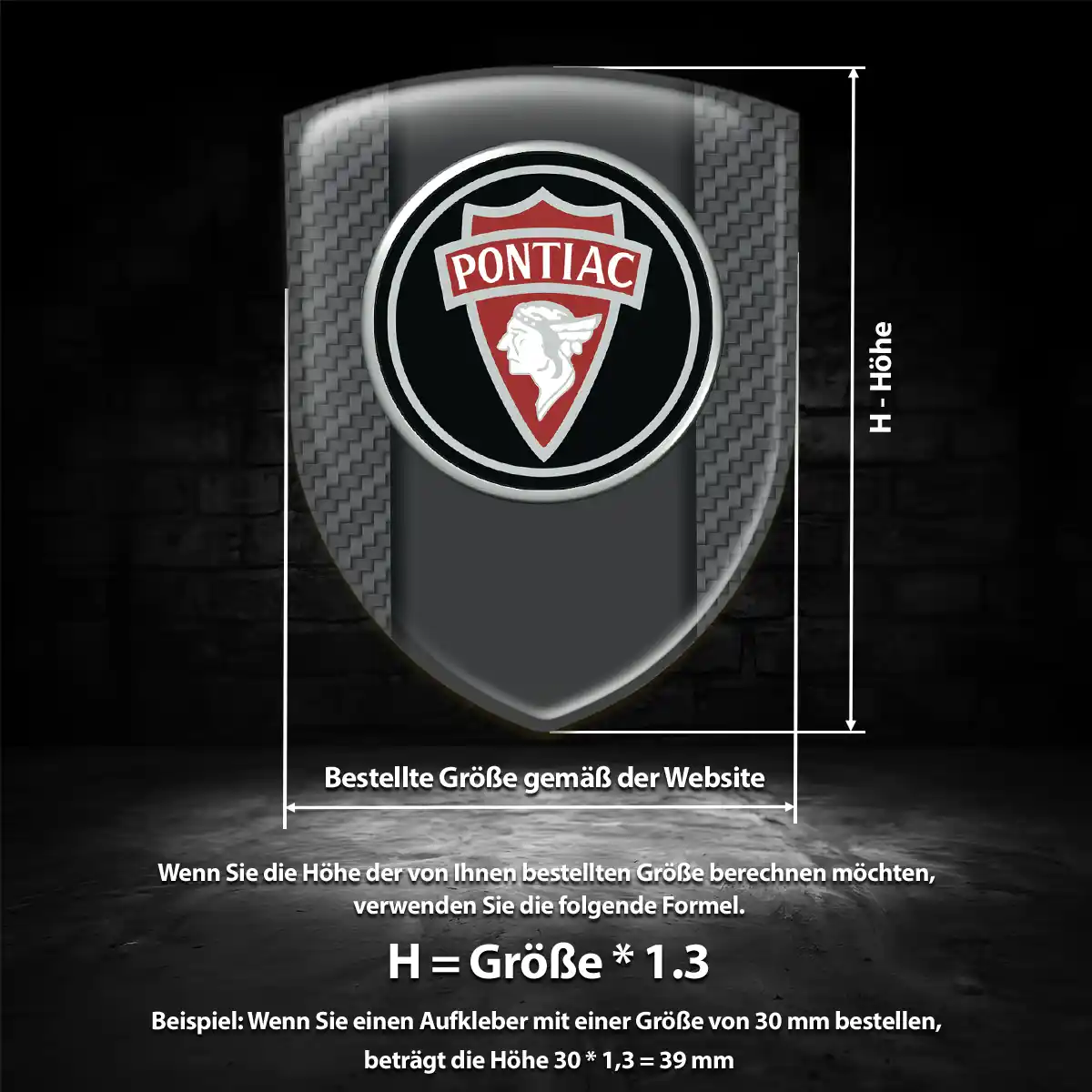 Pontiac Emblem Aufkleber Premium-Edition