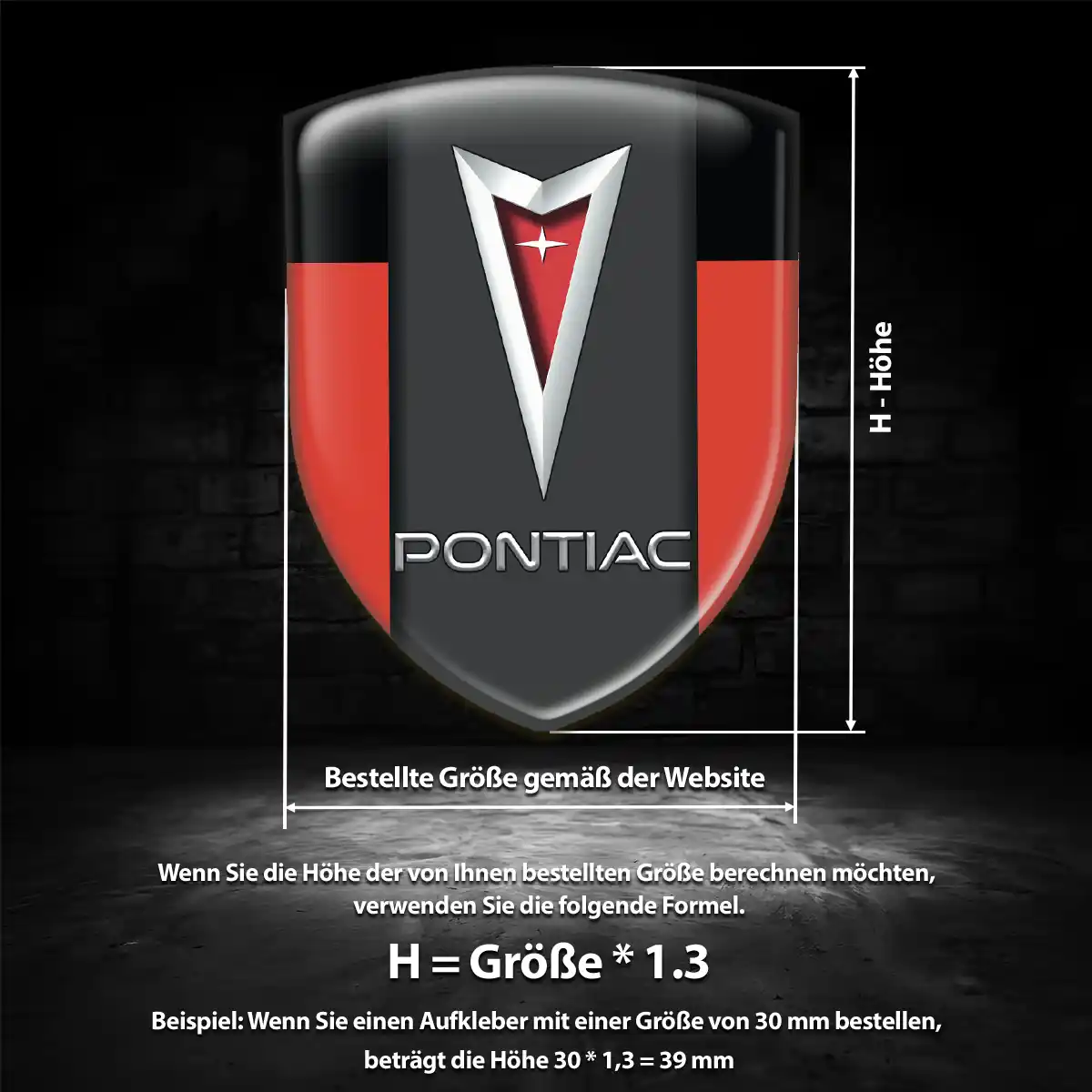 Pontiac Emblem Aufkleber Stilvolles Design
