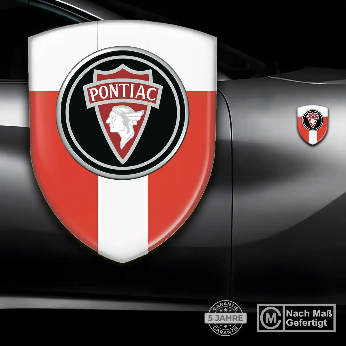 Pontiac Emblem Aufkleber Wappen Stilvolles Design