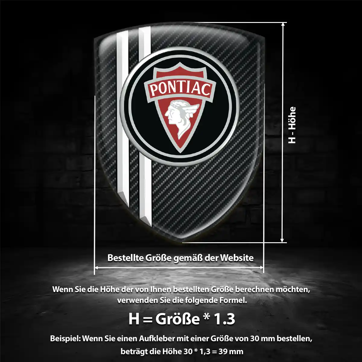 Pontiac Emblem Auto Hohe Qualität