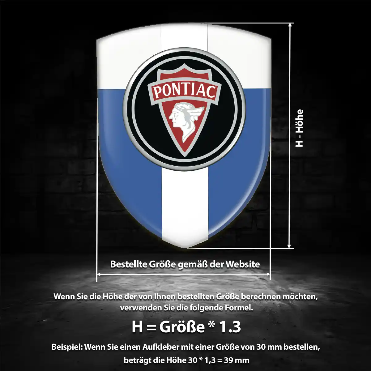 Pontiac Emblem Wappen Aufkleber Auto Stilvolles Design