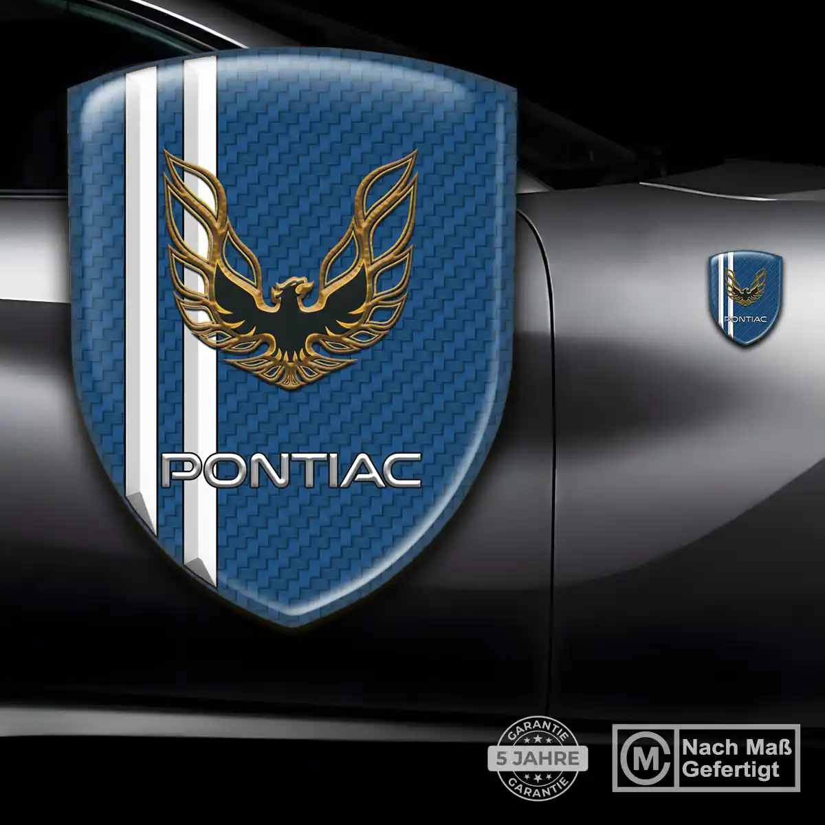 Pontiac Emblem Wappen Aufkleber Premium-Edition