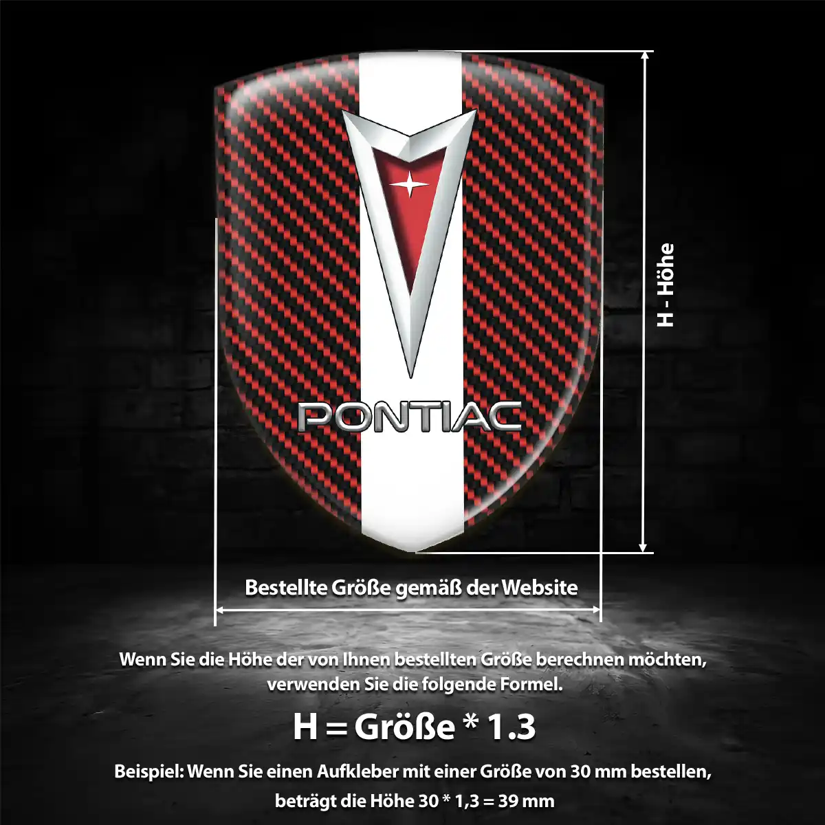Pontiac Emblem Wappen Aufkleber Stilvolles Design