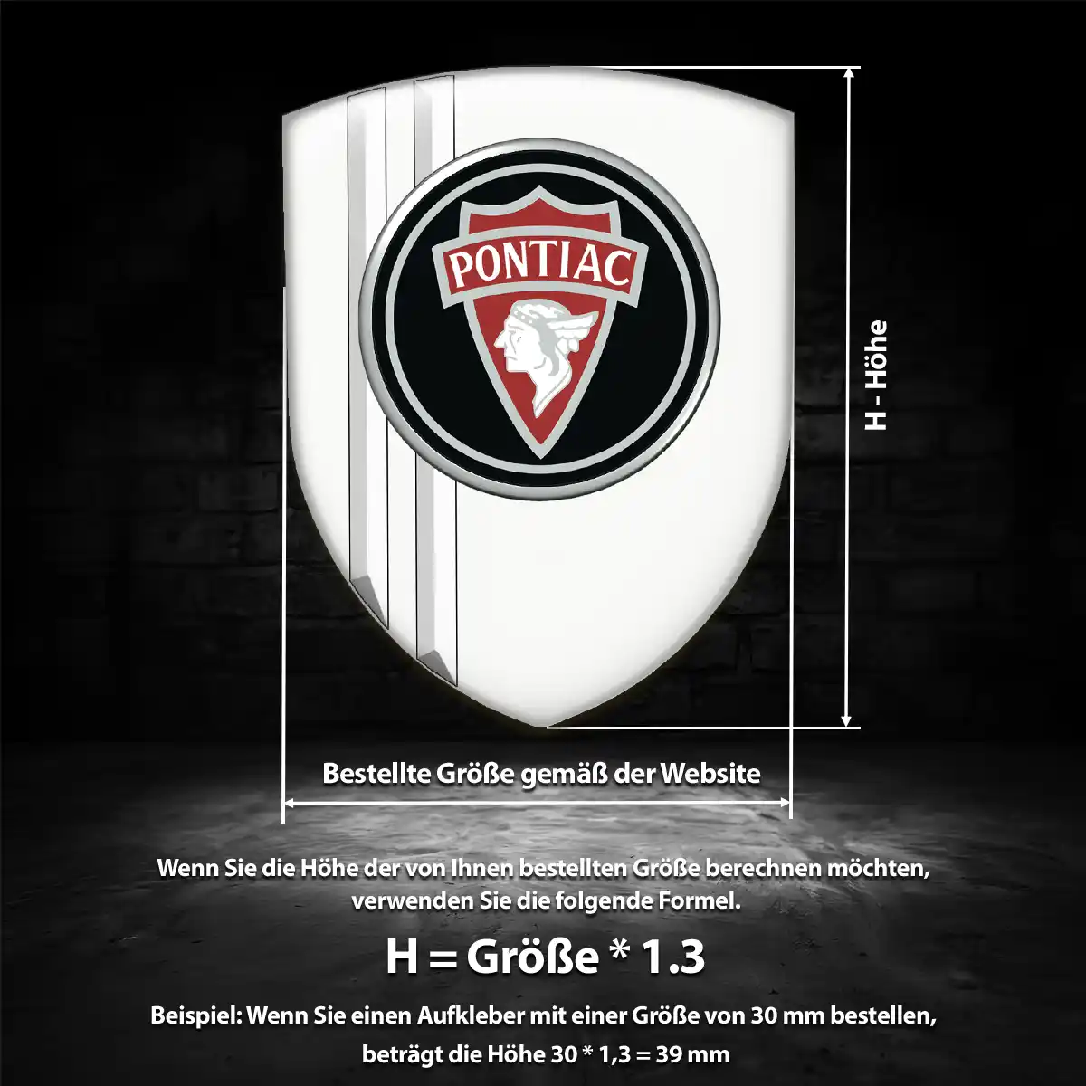 Pontiac Emblem Wappen Hohe Qualität