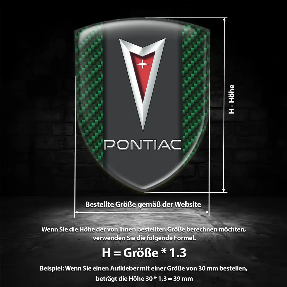 Pontiac Emblem Wappen Premium-Edition