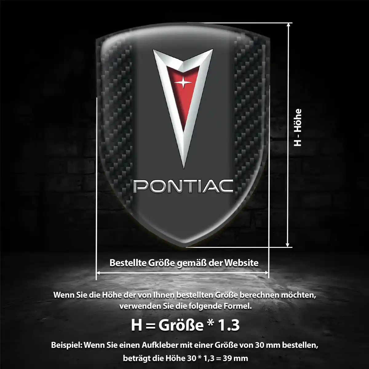 Pontiac Silikon Aufkleber Embleme Auto Hohe Qualität