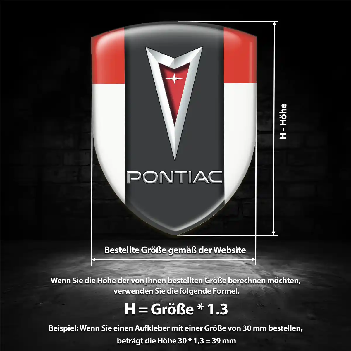 Pontiac Silikon Aufkleber Embleme Auto Stilvolles Design