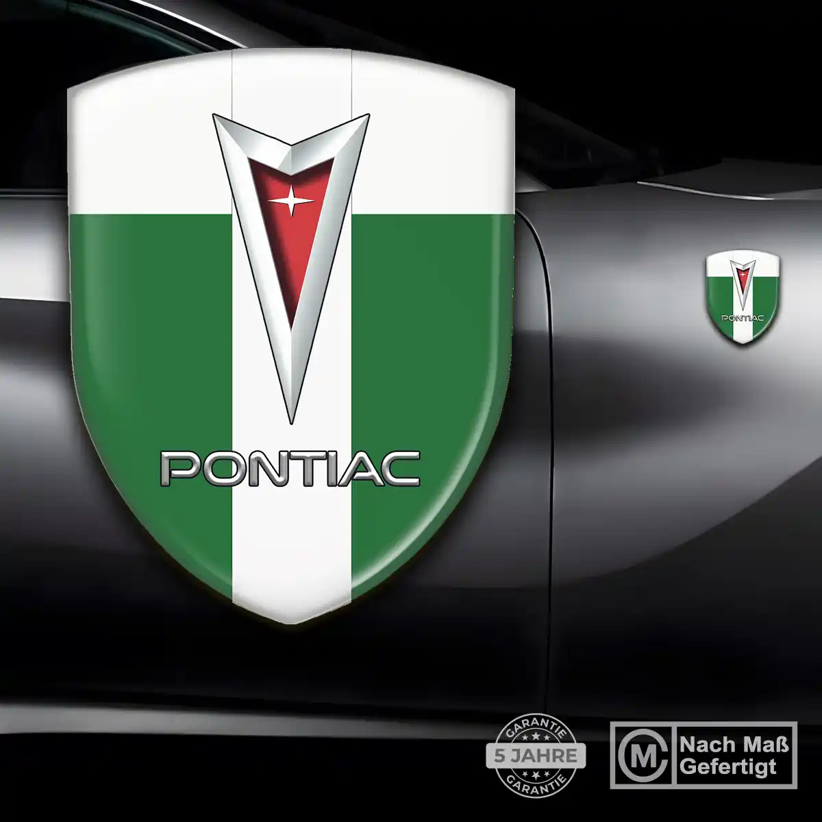Pontiac Silikon Aufkleber Wappen Auto Stilvolles Design