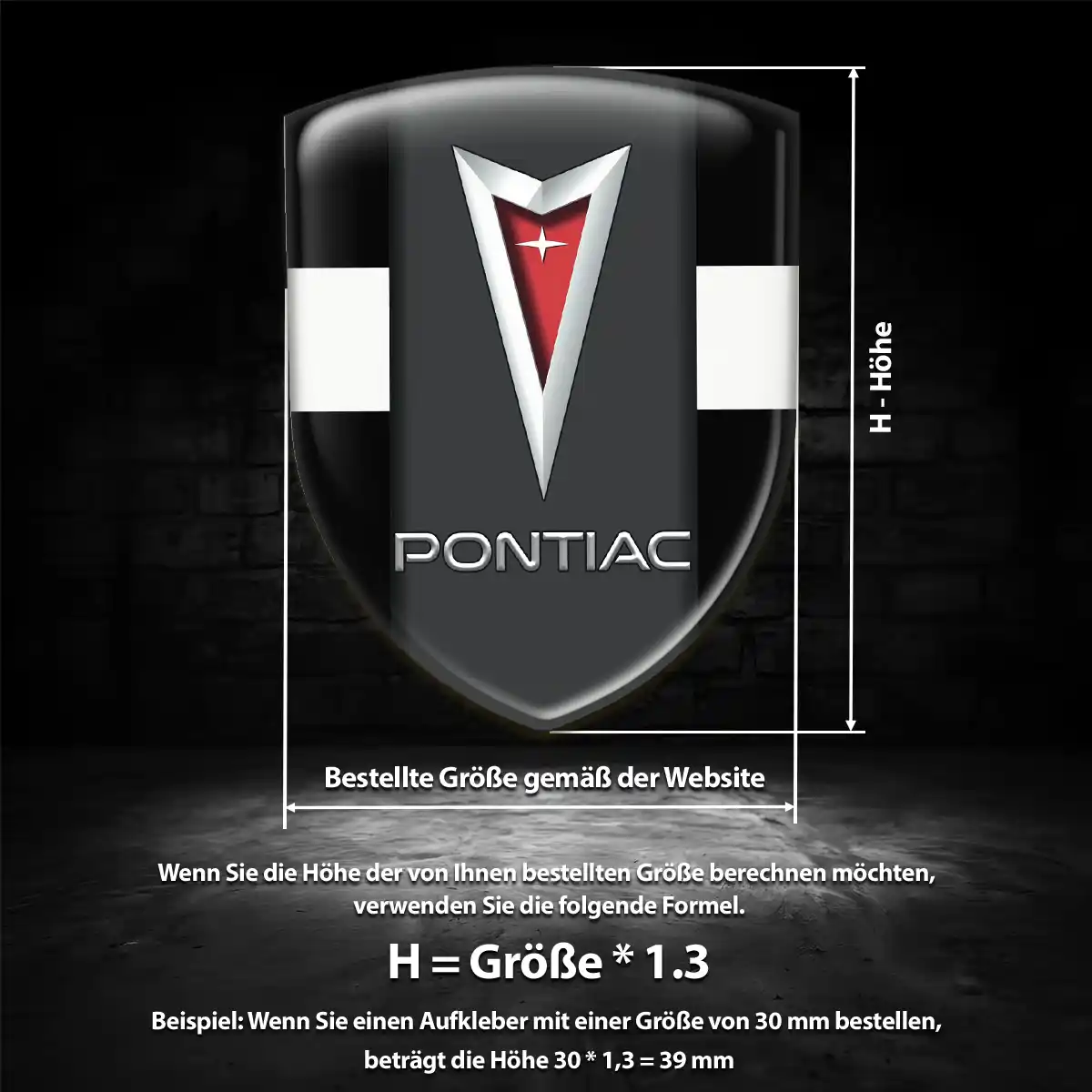 Pontiac Wappen Aufkleber Emblem Auto Hohe Qualität