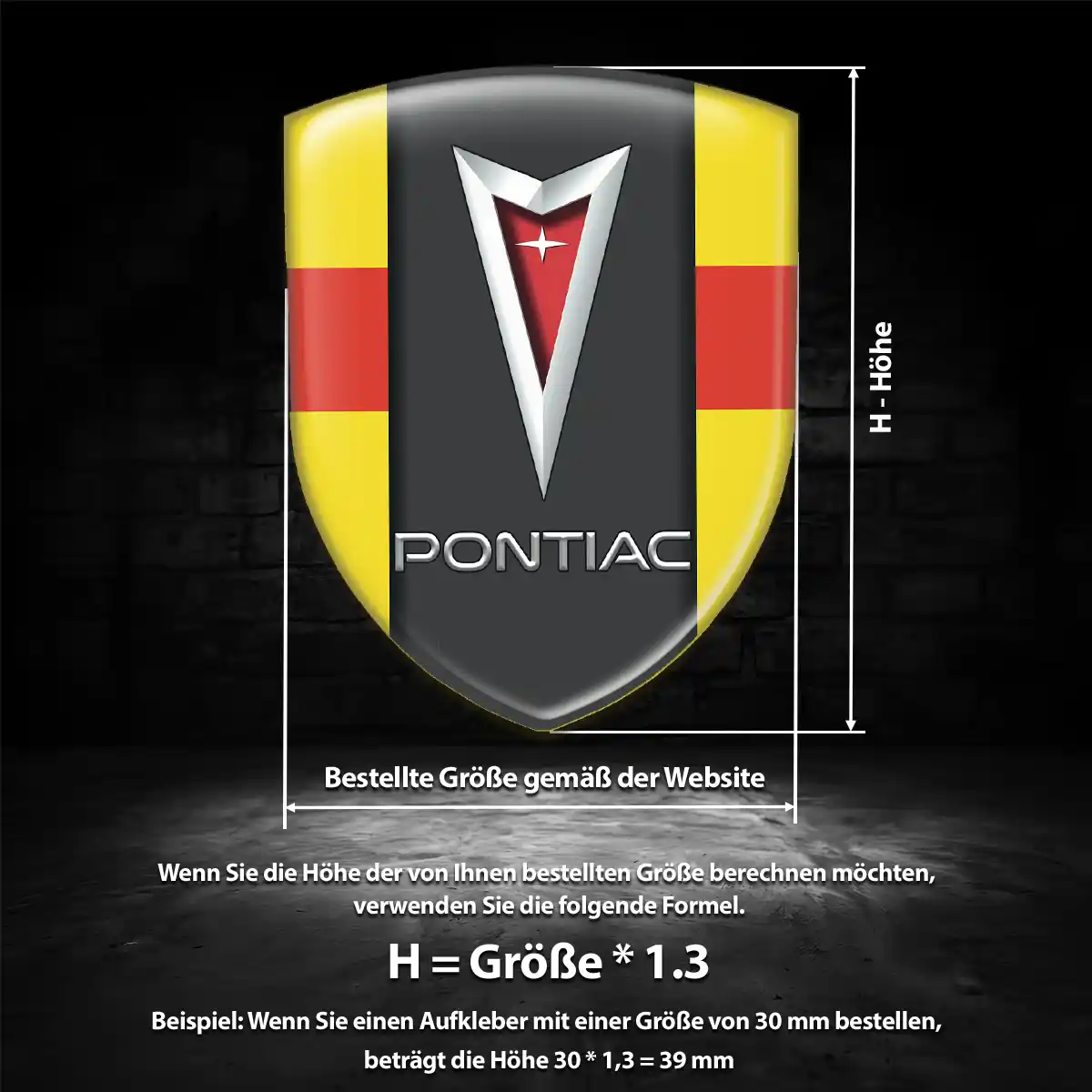 Pontiac Wappen Aufkleber Emblem Hohe Qualität