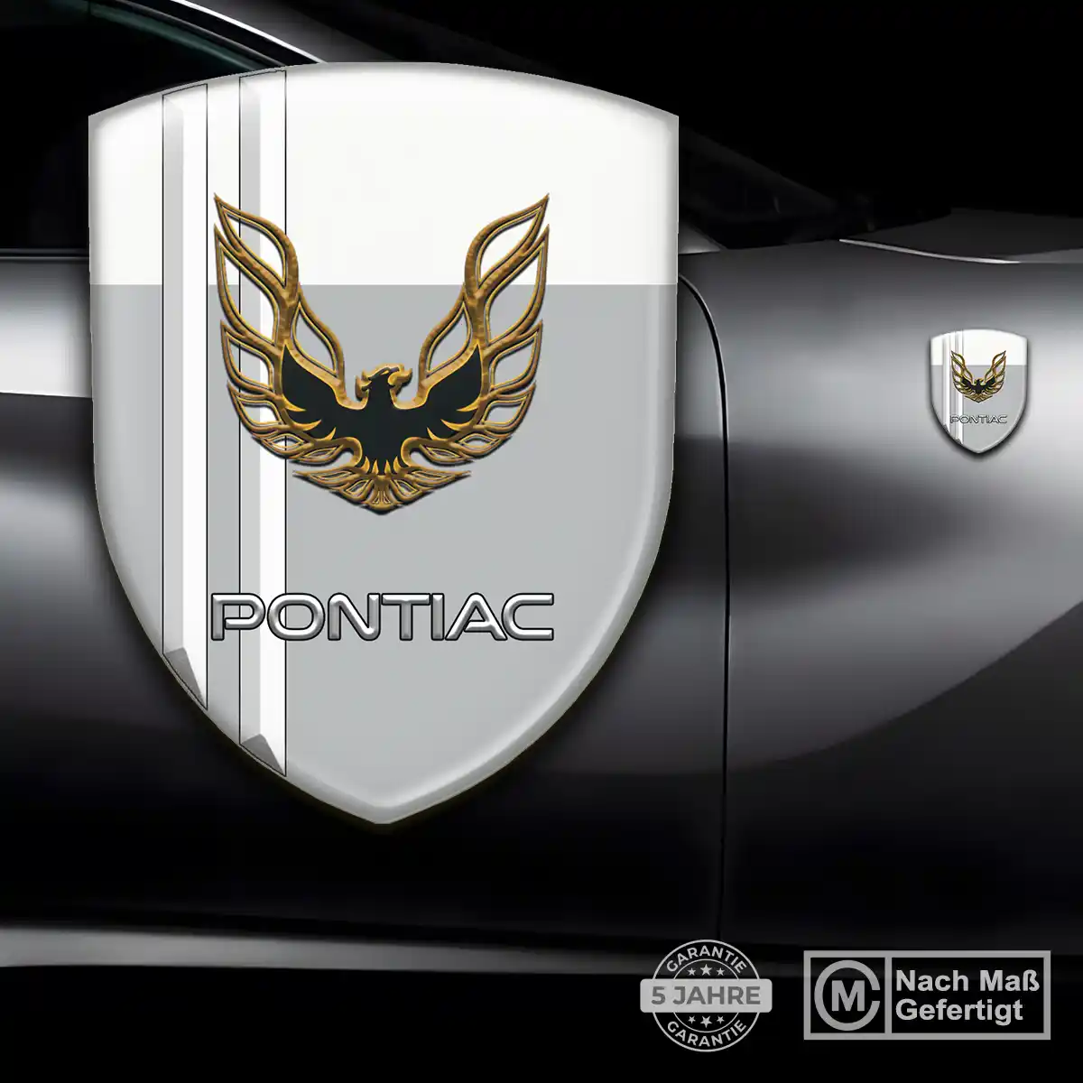 Pontiac Wappen Aufkleber Emblem Premium-Edition