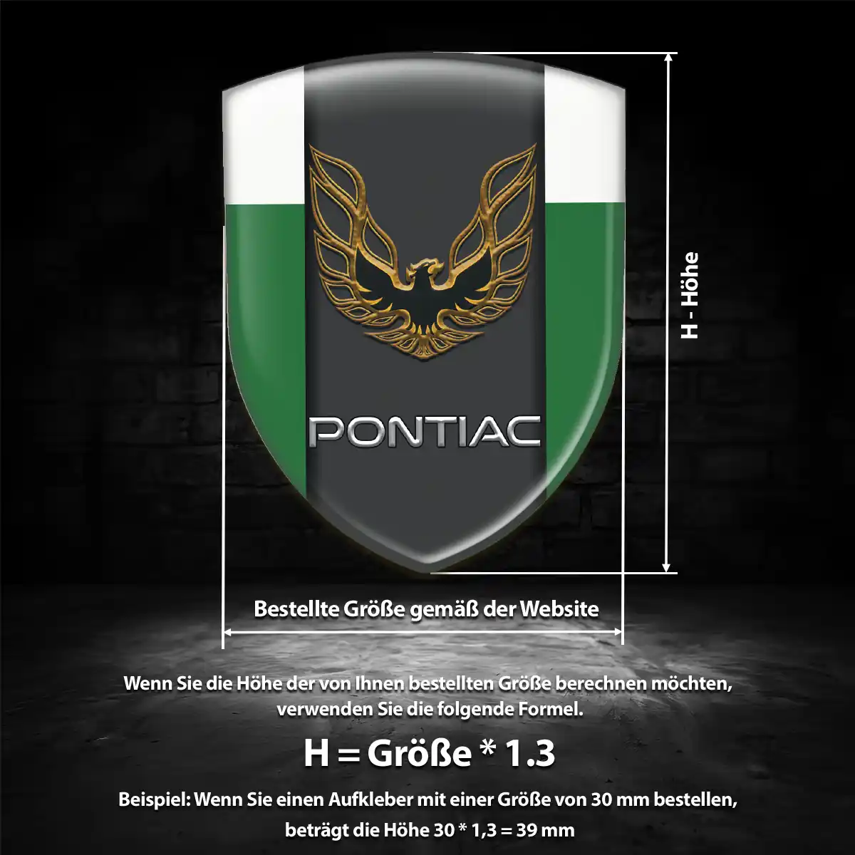 Pontiac Wappen Aufkleber Emblem Stilvolles Design